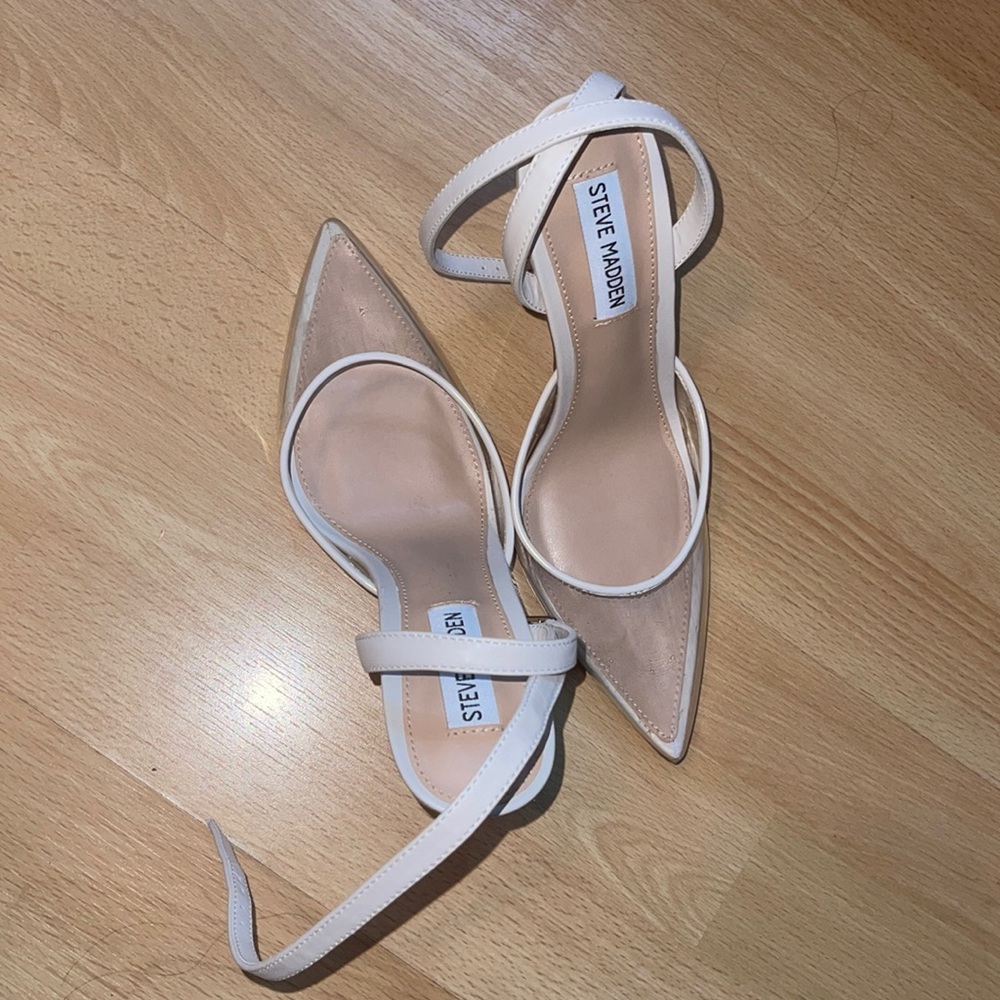 Clear and nude Steve Madden heels
